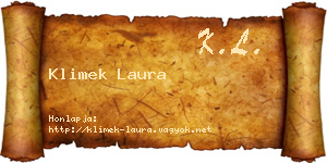 Klimek Laura névjegykártya