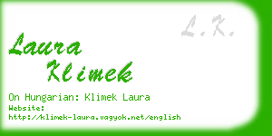 laura klimek business card